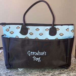 Carters Grandma Diaper Bag Tote New No Tags Changing Pad and Clear Bag Included